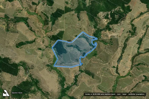 Imagem de satélite de Fazenda Pouso Alegre - Gleba Única em Itamaraju - BA