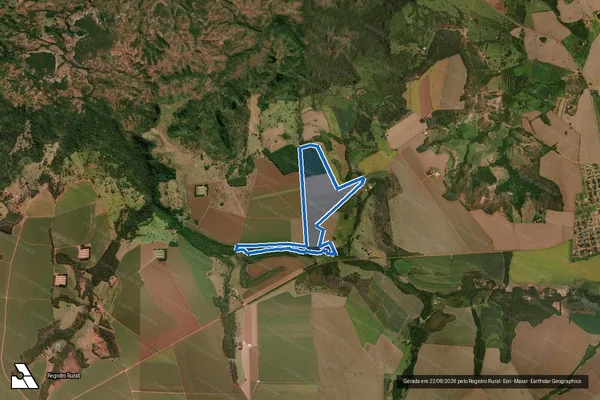 Imagem de satélite de FAZENDA FLORES LD ÁGUA EMENDADA E PAUSO ALTO - Parte 2 em Portelândia - GO