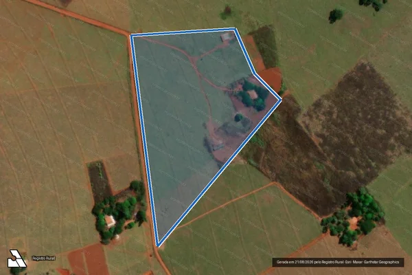 Imagem de satélite de LOTE 55 - PROJETO DE ASSENTAMENTO PALMARES - Gleba 02 em Varjão - GO