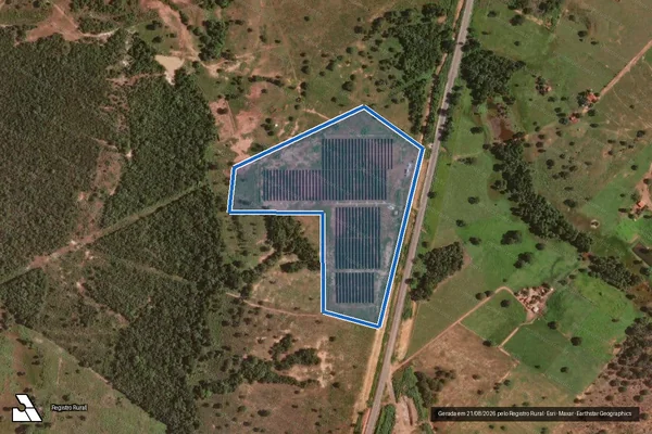 Imagem de satélite de FAZENDA MILAGRE  GLEBA A - Parcela 1 em Novo Planalto - GO