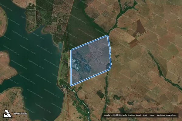 Imagem de satélite de Fazenda Bacurilândia - Gleba 02 em Caçu - GO
