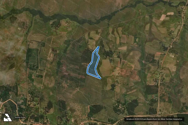 Imagem de satélite de ASSENTAMENTO ESTADUAL UNIÃO RODEIENSE - Lote 17 em Sant'Ana do Livramento - RS