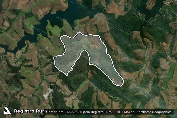 Imagem de satélite de Fazenda Santa Thereza - Parte 1 em Ewbank da Câmara - MG