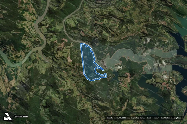 Imagem de satélite de Partes do lote rural, nº 14, lotes 09 e 11 e partes dos lotes 7,13 e 14 do bloco 02 - PARCELA 03 em Bituruna - PR