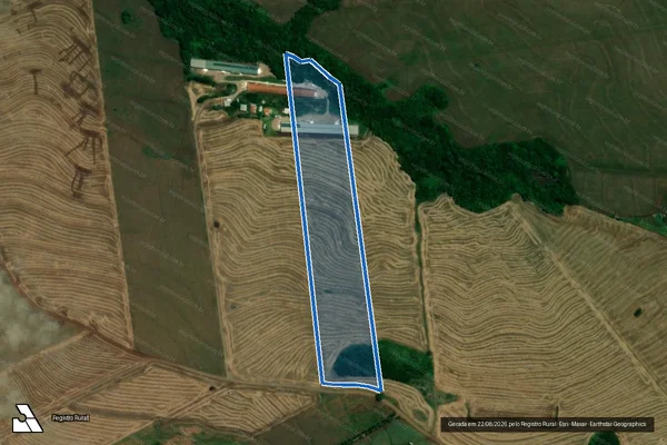 Imagem de satélite de LOTE RURAL N° 416-A - Parte 1 em Jesuítas - PR