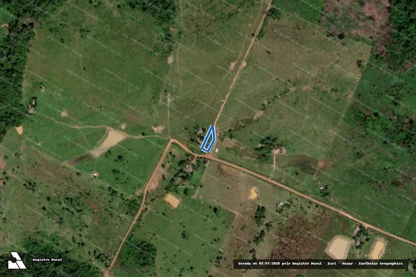Imagem de satélite de P.A. PORTO ALONSO - Lote 147 - Parte 2 em Boca do Acre - AM