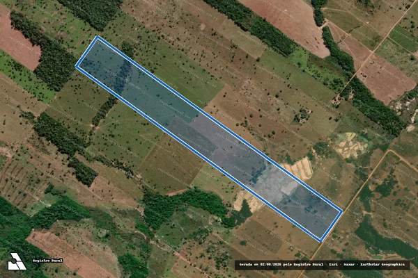 Imagem de satélite de LOTE RURAL Nº 605 - Parte 1 em Carlinda - MT
