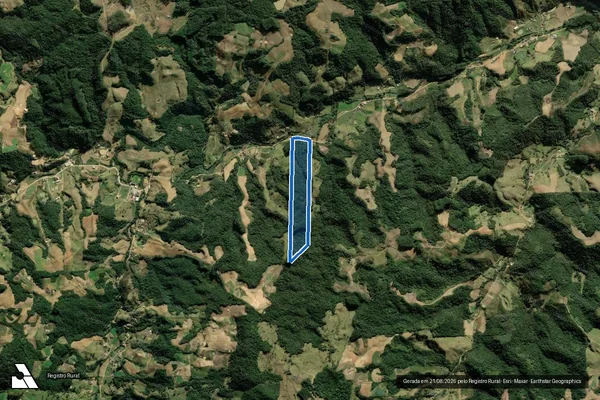 Imagem de satélite de SITIO VISTA VERDE - Parcela 1 em Angelina - SC