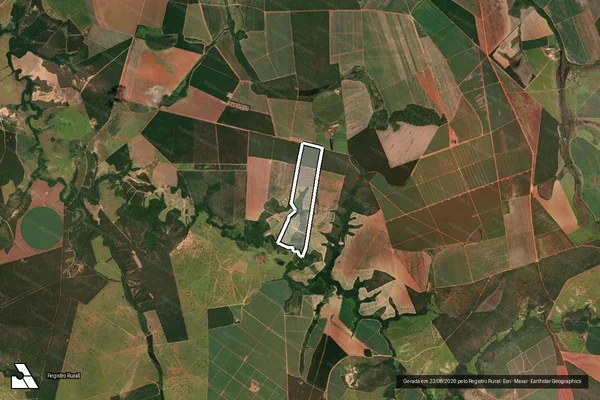Imagem de satélite de FAZENDA DO SALTO - Parcela 1 em Pompéu - MG