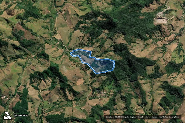 Imagem de satélite de Pedra Branca - GLEBA 02 em Tocantins - MG