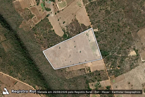 Imagem de satélite de FAZENDA LAGOA DO MEIO - GLEBA B em Ipupiara - BA