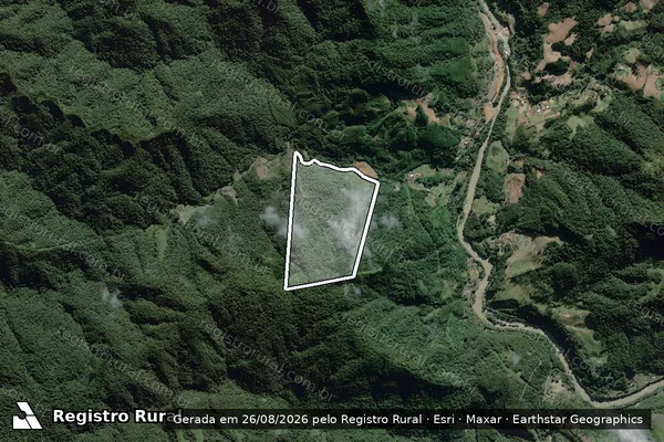Imagem de satélite de FAZENDA ITAJAI DO NORTE - IMÓVEL 08_GLEBA 09 em Santa Terezinha - SC