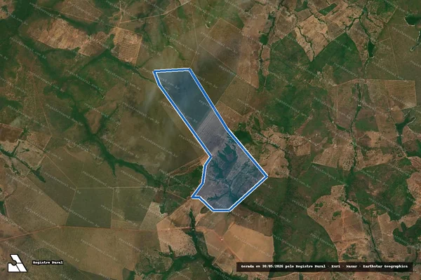 Imagem de satélite de FAZ. NOVA ALIANÇA I e II - Lote 14-C do Loteamento Javaés em Araguaçu - TO