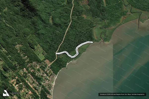 Imagem de satélite de Fazenda da Glória - Terreno de Marinha 2 em São Francisco do Sul - SC