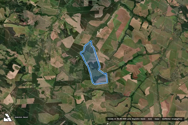 Imagem de satélite de Fazenda Nossa Senhora de Lourdes - Gleba 1 em Borebi - SP