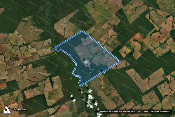 Imagem de satélite de FAZENDA ARAUNA em Juara - MT