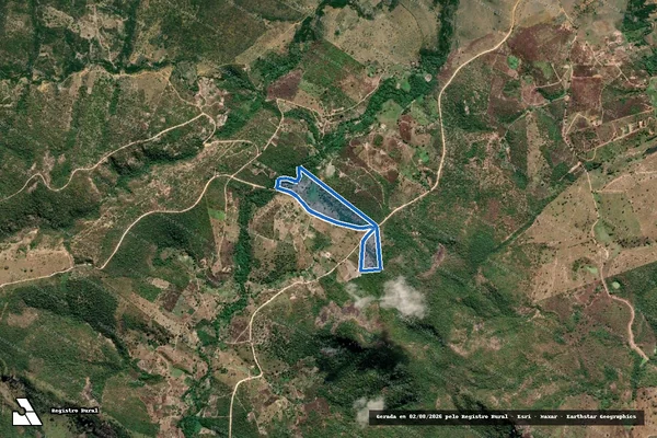 Imagem de satélite de Lote 07 - Projeto de Assentamento Guanabara - Parte 1 em Joaíma - MG