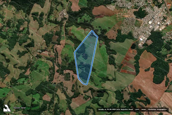Imagem de satélite de Engenho Velho - Matrícula R4/14.072 em Lagoa Vermelha - RS