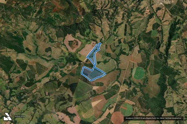 Imagem de satélite de Fazenda Vale Verde II - Parcela 1 em Monte Santo de Minas - MG