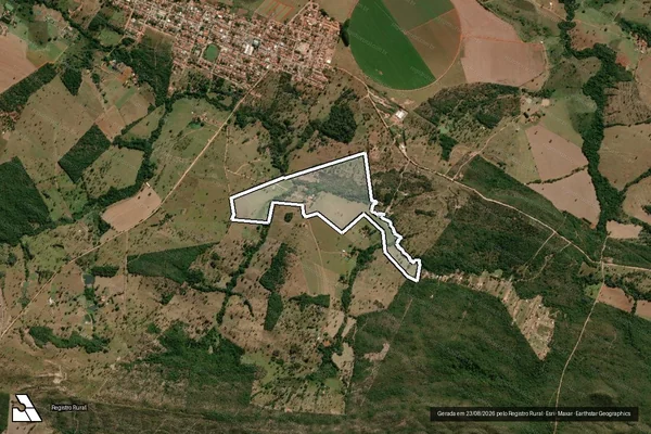 Imagem de satélite de FAZENDA SANTA BÁRBARA ? ÁGUA LIMPA - 1 em Cromínia - GO
