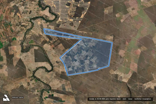 Imagem de satélite de P.A. POCO DA VOVO - Parte 1 em Jaíba - MG