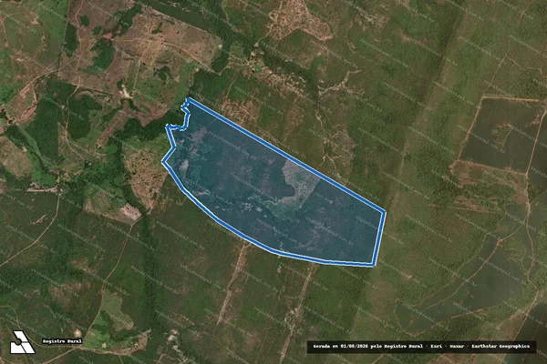 Imagem de satélite de FAZENDA PORTAL DA SERRA-LOTE 17 DO LOTEAMENTO ÁGUA QUENTE - 001 em Jaú do Tocantins - TO