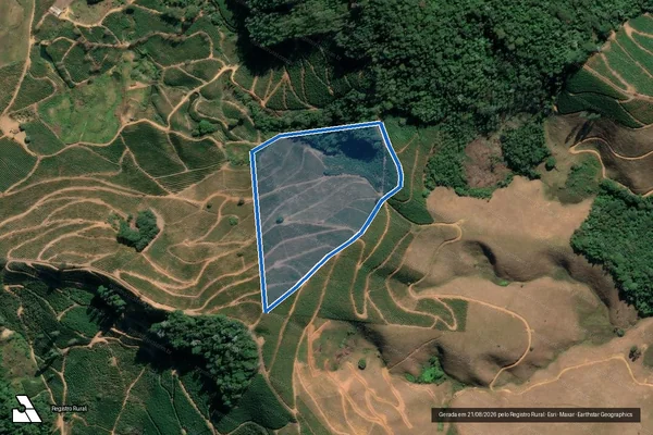 Imagem de satélite de Córrego Monte Alverne - Córrego Monte Alverne Parcela 04 em Manhuaçu - MG