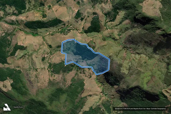 Imagem de satélite de FAZENDA SÃO BENTO - Gleba 7 em Trajano de Moraes - RJ