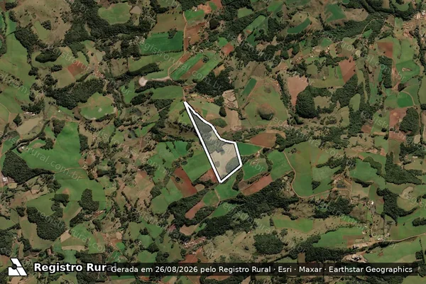 Imagem de satélite de Sítio Núcleo Tríticola - Gleba 3 em Frei Rogério - SC