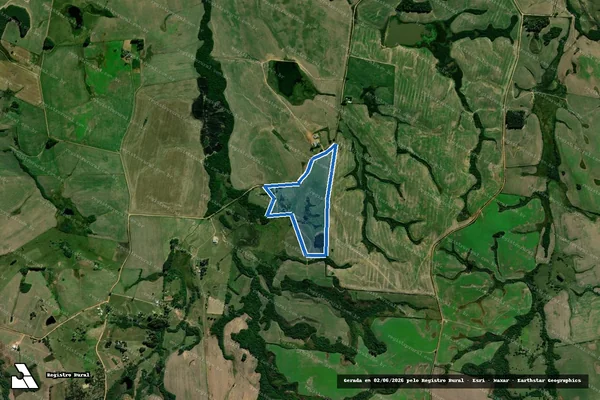 Imagem de satélite de Fazenda São Luiz - Gleba J em Cachoeira do Sul - RS