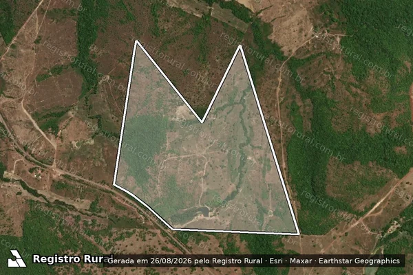 Imagem de satélite de Rancho Nossa Senhora Aparecida Parte do Lote 05 Lotº Ribeirão do Couro - Gleba 001 em Divinópolis do Tocantins - TO