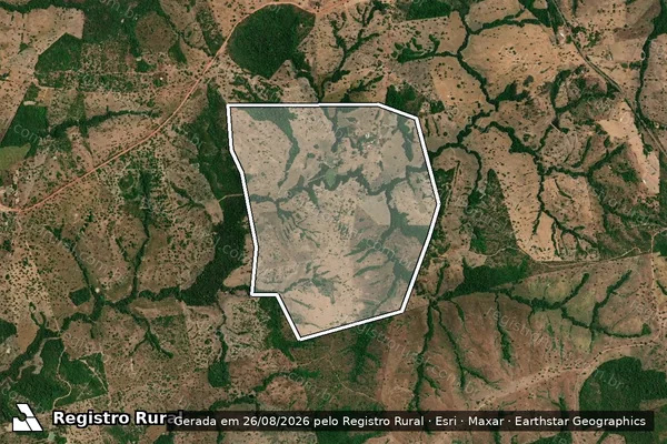 Imagem de satélite de LOTE Nº 179 DO LOTEAMENTO GOIANÍ DOS CAMPOS, FLS.02 - 001 em Pequizeiro - TO