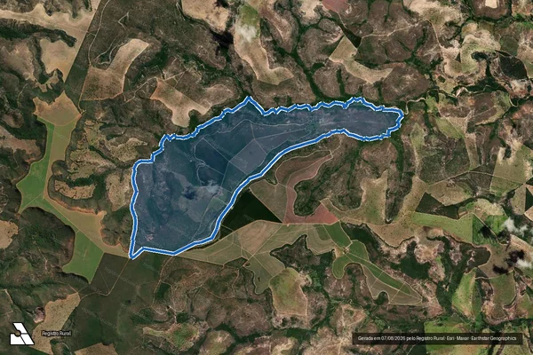 Imagem de satélite de Fazenda da Santana da Serra e Boa Esperança, São Jose da Serra e Caxambu - Parte 1 em João Pinheiro - MG