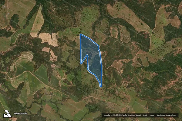 Imagem de satélite de Fazenda Cordilheira lugar denominado Cachoeirinha - Parte 1 em Santa Rita do Araguaia - GO