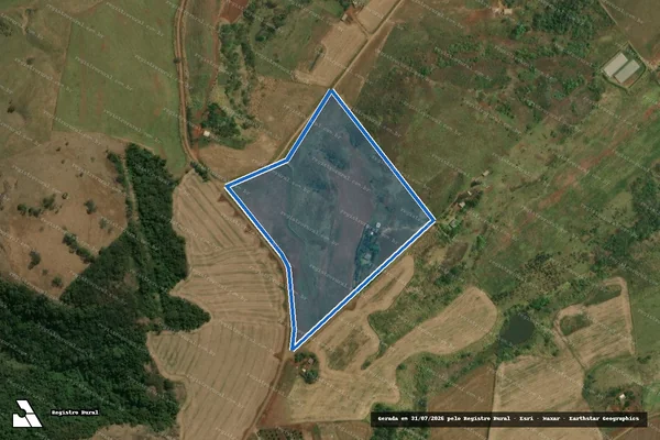 Imagem de satélite de Lote 316 ? Projeto de Assentamento Eli Vive I - LOTE 316 em Londrina - PR