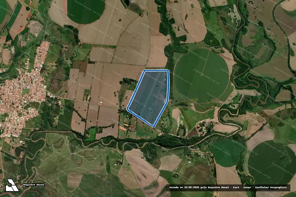 Imagem de satélite de Fazenda Santana - FAZENDA ESPERANÇA em Campina do Monte Alegre - SP