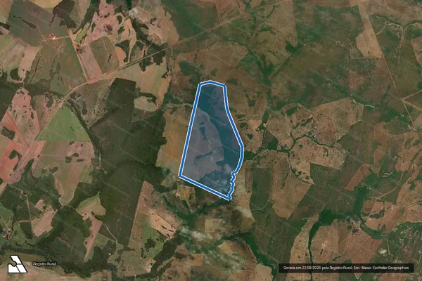 Imagem de satélite de FAZENDA SOLEDADE VI, LOTE 07 DO LOTEAMENTO  SÃO VALÉRIO Fls. A e B GLEBA 01 1° ETAPA - 001 em Peixe - TO