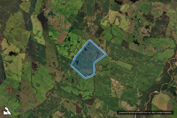 Imagem de satélite de Fazenda do Tigre - Parte 1 em Cachoeira do Sul - RS