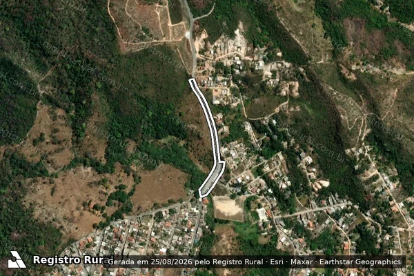 Imagem de satélite de Fazenda Bom Destino ou Chicaca - ESTRADA em Santa Luzia - MG