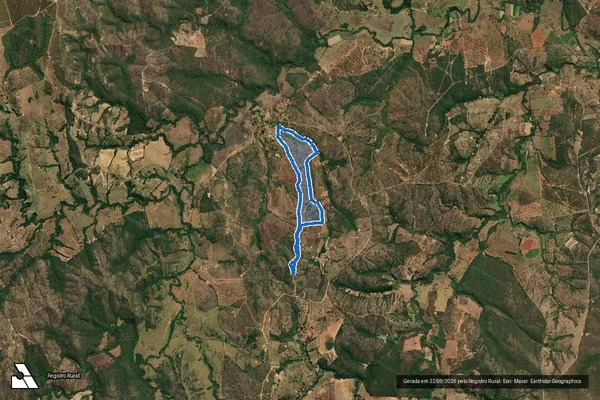 Imagem de satélite de Fazenda Santa Rita - Parcela 1 em Cordisburgo - MG