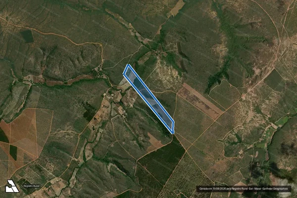 Imagem de satélite de FAZENDA TRES BARRAS BAIXINHA  - Parte 1 em Rio Pardo de Minas - MG