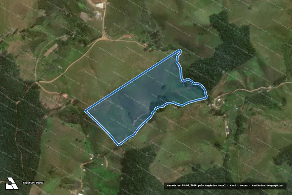 Imagem de satélite de SITIO DA CACHOEIRA - Parcela 1 em Santa Bárbara do Monte Verde - MG