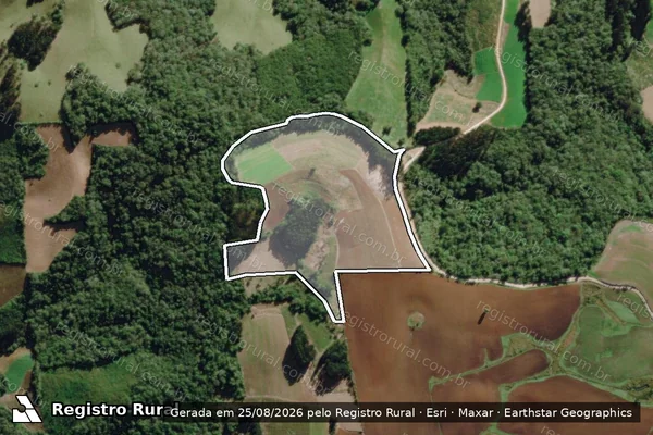 Imagem de satélite de Estrada Vermelhinho - Parcela 1 em Piên - PR