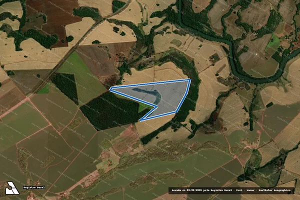 Imagem de satélite de FAZENDA BOA VISTA DO RIO CLARO, LUGAR DENOMINADO FAZENDA FORMIGA - 001 em Jataí - GO