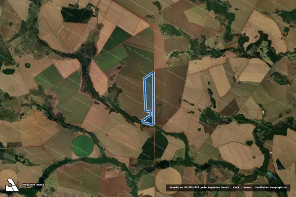 Imagem de satélite de FAZENDA SÃO FELIPE, lugar denominado OLHOS D ÁGUA - 001 em Acreúna - GO
