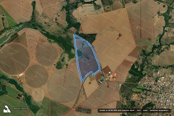 Imagem de satélite de FAZENDA BOM JESUS DA VARGINHA E FALA VERDADE - 001 em Edéia - GO