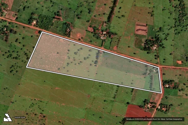 Imagem de satélite de PROJETO DE ASSENTAMENTO SANTA CLARA - Lote 102 em Bataguassu - MS