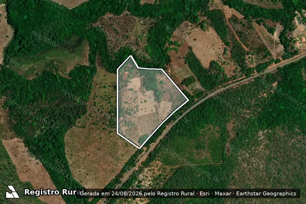 Imagem de satélite de FAZENDA TOMÁZIA LOTE 119  GLEBA BOA ESPERANÇA LOT. ITAPARICA -  LOTE 119 -A8  GLEBA BOA ESPERANÇA LOT. ITAPARICA em Babaçulândia - TO