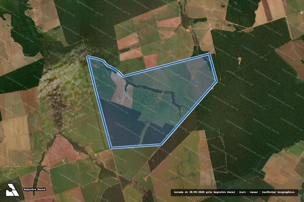 Imagem de satélite de Fazenda Araguaia - Parte 1 em São José do Rio Claro - MT