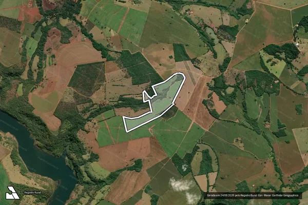 Imagem de satélite de Fazenda Lagoa Dourada - Gleba 03 em Santa Juliana - MG